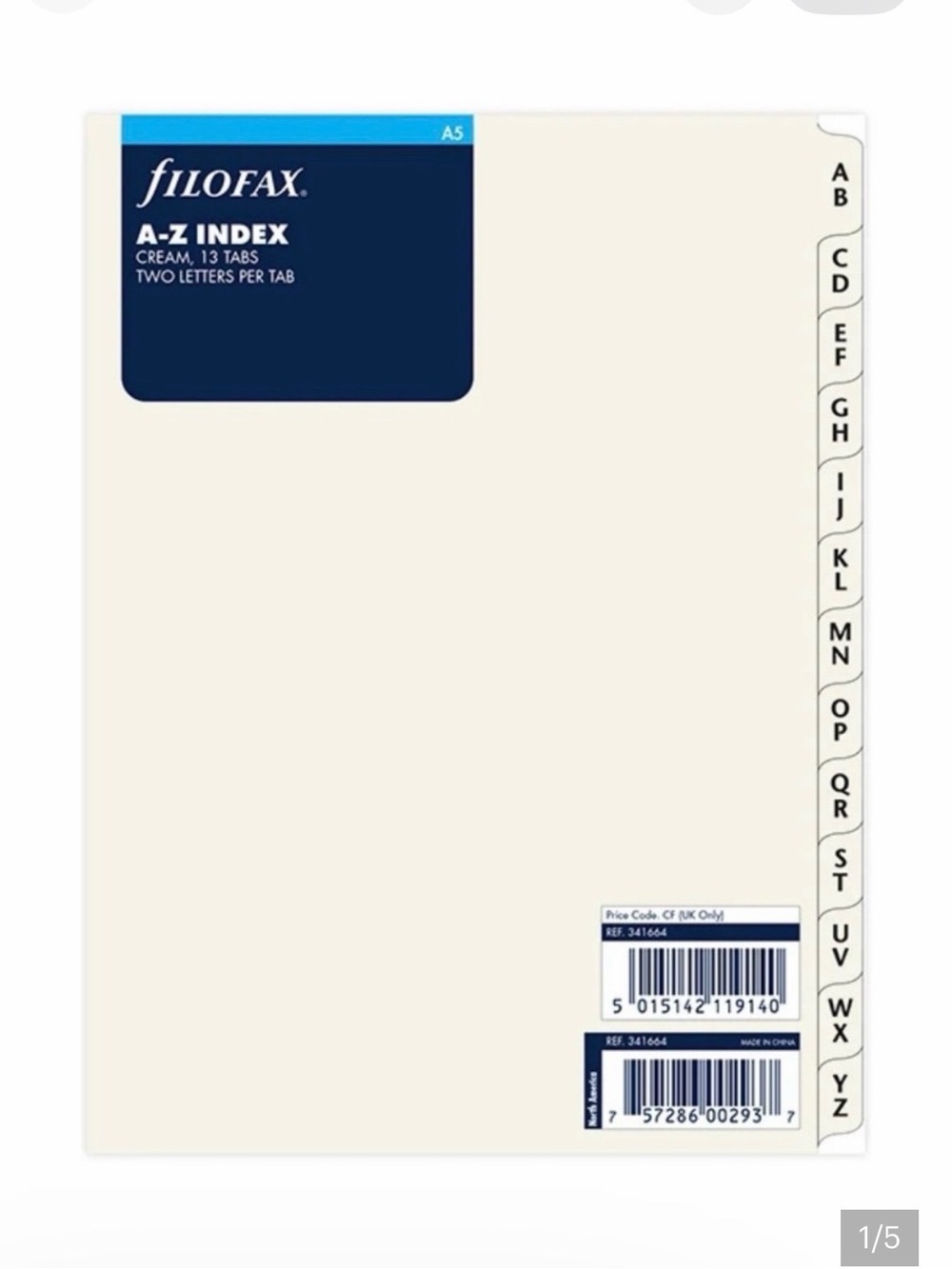 🗂️ filoFAX A-Z Index Tabs